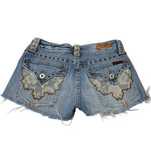 Miss Me Lace Pocket Jean Shorts Size 26